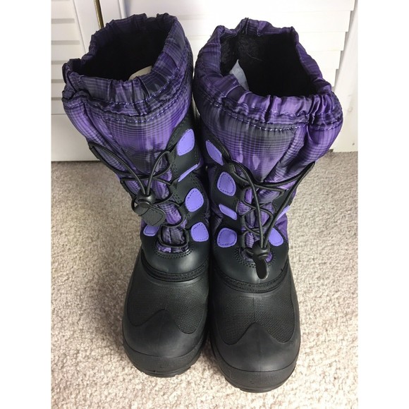 Kamik Size 4 Purple Plaid Winter Snow Boot GUC - Picture 5 of 8